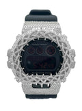custom diamond-set Casio G-SHOCK DW-6900 style.