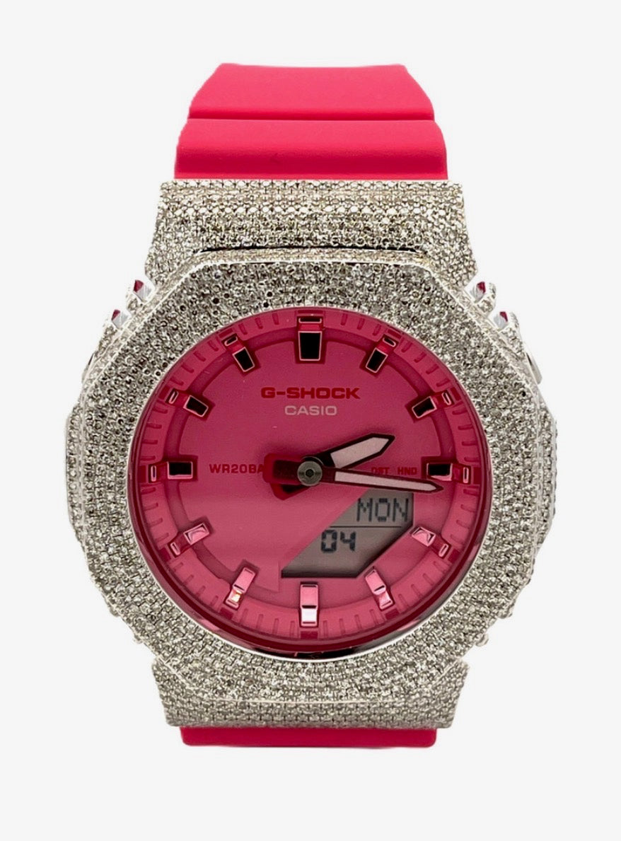 custom iced-out Casio G-SHOCK GA-2100 “CasiOak” style
