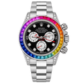 ROLEX Cosmograph Daytona Chronograph Rainbow Diamond Black Dial Watch