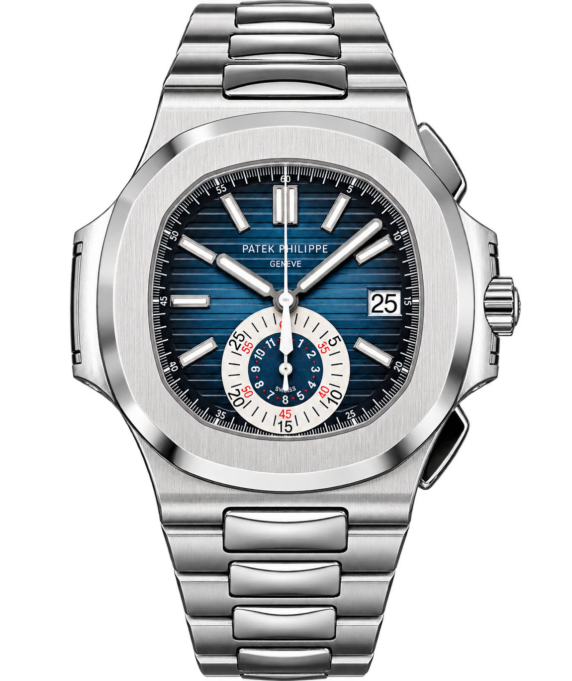 Patek Philippe 5980/1A Nautilus Chronograph Jumbo Blue Gradient Noir Trame